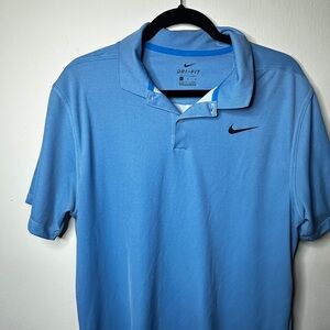 Nike Men's Light Blue Dri-FIT Polo Shirt
